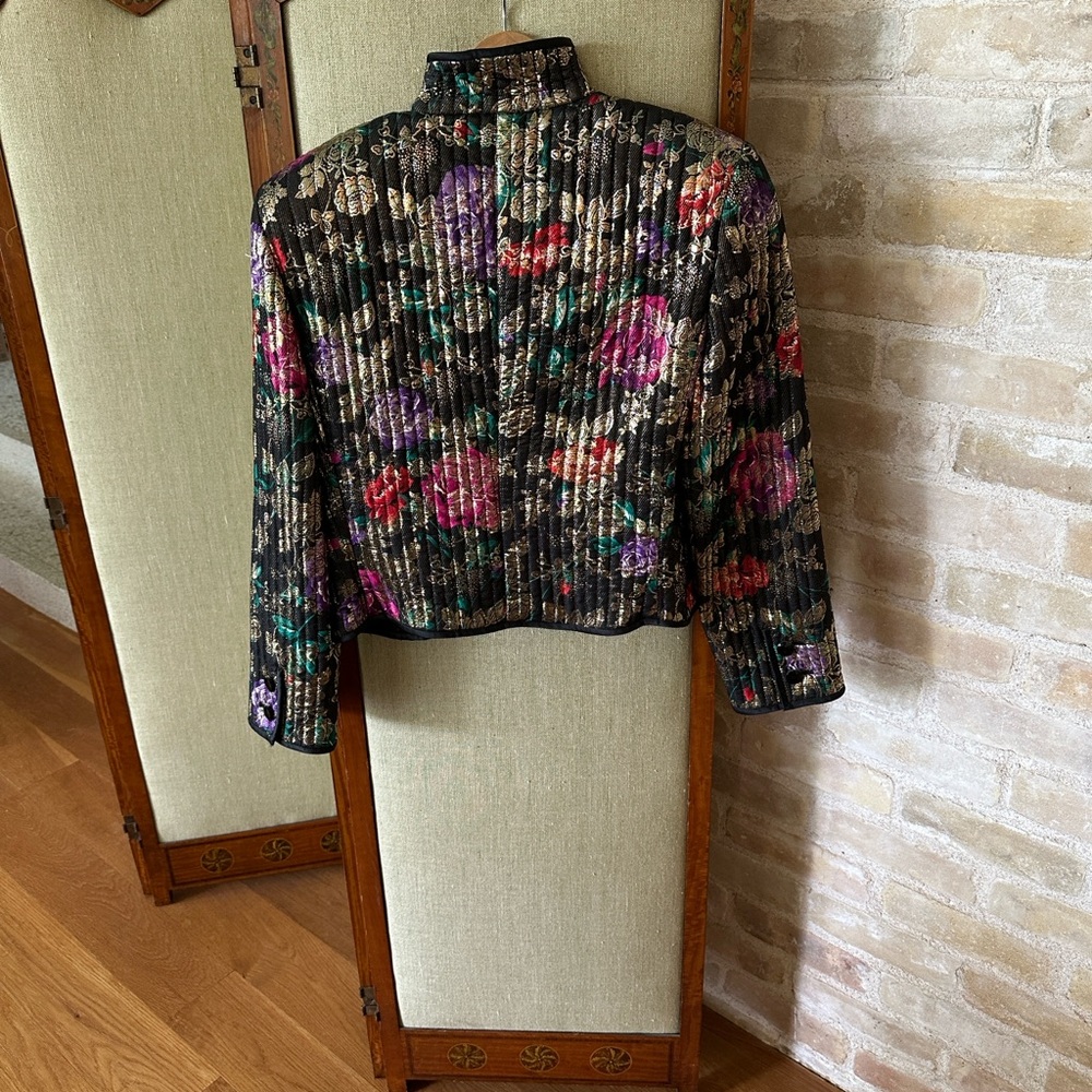 Valentino Night Metallic Brocade Jacket Size 6 - Picture 6 of 13